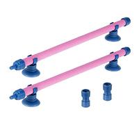 Aquarium Air Stone Bubble Wall Tube Oxygen Diffuser Bar Decor Accessory for Fish Tank 2pcs Pink