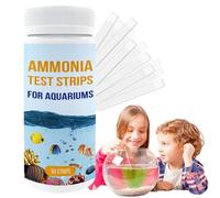 Aquarium Ammonia Test Strips - 50pcs Nitrogen Water Testing | Safe Fresh And Saltwater Fish Tank Tester, No Activator Needed, Quick 60-Second Reading For Ponds, Aquaculture, Home Aquariums