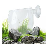 Aquarium Aquatic Planter - Aquarium Plant Holder Water Plant Cups Aquatic Cups - Smooth Clear Pot, Red Worm Feeder With Suction Cup for Fish Tank, Freshwater, Saltwater