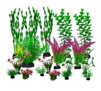 Aquarium Artificial Plants Set - Plastic Underwater Decor For Fish Tanks, Accessories Decoration Aquatic And fake aquarium aquarium plant And tank tall For aquatic artificial Breathable Toe tu