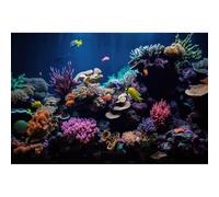 Aquarium Background Marine Life Colorful Corals Terrarium Background Colorful Corals Tropical Theme Style Fish Tank Background Under The Sea Aquarium Backdrop Coral Reef Terrarium Backdrop 24x12in