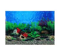 Aquarium Background Poster Ocean Double Sides Fish Tank Landscape Backdrop 3D Self- adhesive Wall Paper Decor 82X60CM