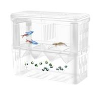 Aquarium Breeder Box | Double-Layer Breeding Tank, Hatching Incubator | Transparent Suction Cup Hatching Box, Clownfish Guppy Small Fishes, Ideal Breeding Tank for Fish Fry Protection and Growth