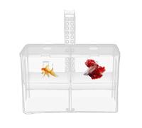 Aquarium Breeding Box - Clear Breeding Insulation Box - Double Chamber Fish Insulation Box | For Fish Brood Betta Freshwater Live Food Breeding Observation of Specimens Guppy