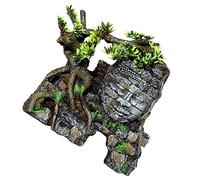 Aquarium Buddha Castle Hiding Cave Realistic Fish Tank Ornament for Landscape Decor Provides Shelter and Visual Appeal Safe for Freshwater Saltwater Aquariums