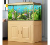 Aquarium Cabinet, Fish Tank Stand, Reptile Tank Stand, Terrarium Table, Turtle Tank Table, Breeder Tank Cabinet(Natural,80x45x70cm/31x18x28in)