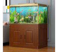 Aquarium Cabinet, Fish Tank Stand, Reptile Tank Stand, Terrarium Table, Turtle Tank Table, Breeder Tank Cabinet(Brown,80x45x70cm/31x18x28in)