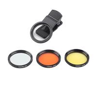 Aquarium Camera Orange Filter Lens Fish Tank Camera Attachments for Phone | HD clip on lens filter set view lens seawater fish tank coral cylinder underwater photography lens kit with macro filter
