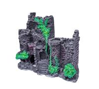 Aquarium Castle Decoration, Resin Castle Landscaping Decor, Decorative Stone Cave Hide House, Realistic Ancient Castle Decoration, Betta Shrimp Turtle Aquarium Decor, Fish Tank Castle Ornament