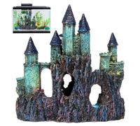 Aquarium Castle Resin Fish Tank Castle Decorative Large Castle for Fish Tank Castle Hideouts Stone Cave Hide House Fish Tank Aquarium AccessoriesAquarium Starter KitsCastle for Fish TankAquarium Schif