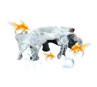 Aquarium Cave | Cave Fish Tank Decorations | Breeding Shelter Landscaping Decoration | Clay Hiding Spots for Betta Cory Small Cichlid Guppy Shrimp R