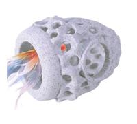 Aquarium Cave - Fish Tank Decor - Hollow Hideaway for Shrimp Rest Breed Play Hiding Reptile Enclosure Small Reptile