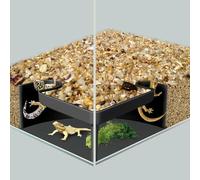 Aquarium Cave for Pleco, Shrimp, Betta, Cory Catfish - 2-Hole Undergravel Corner Fish Hideout | Viewing Tunnel Fish Tank Decoration | Plastic Sinking Shelter for Loaches, Snails, Small Cichlids