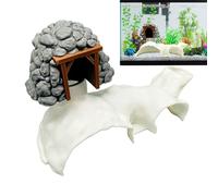 Aquarium Cave Hiding Place Landscaping Decoration, Aquarium Caves Hiding Place for Betta Guppy Cory Cichlid Catfish Reptiles Hermit Crab Terrarium Retreat