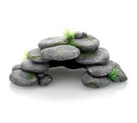 Aquarium Cave Realistic Rock Turtle House Resin Reptile Hide with Platforms for Turtles Axolotl Fish Habitat Turtle Tank Decorations House Reptile Hide