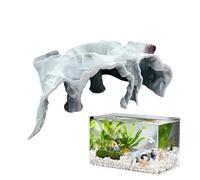 Aquarium Cave, Tunnel Cave for Aquarium, 3D Printed Natural Curve Under Gravel Tunnel Caves, Fish Tank Decor, Breeding Shelter Landscape Decoration for Betta Cory Small Cichlid Guppy Reptile