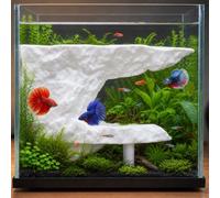 Aquarium Cave Tunnel Hideout,Vertical Tower Cliff Tower Fish Tank Cave Tunnel with Shelter, Heavy-Duty Aquarium Underground Cave Hideout for Fish, Reptiles, Shrimp, Bettas