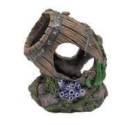 Aquarium Caves for Fish, Betta Cave Aquarium Hide, Fish Tank Cave, Resin Cave Tank Decorations, Wine Barrel Shrimp Hide, Perfect Aquarium Hide Landscape and Functional Fish Tank Accessory