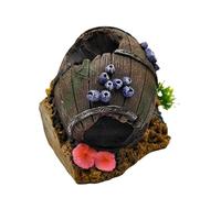 Aquarium Caves for Fish, Betta Cave Aquarium Hide, Fish Tank Cave, Resin Cave Tank Decorations, Wine Barrel Shrimp Hide, Perfect Aquarium Hide Landscape and Functional Fish Tank Accessory