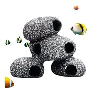 Aquarium Caves - Shelter Tunnel Realistic Aesthetic,Fish Hiding Spots for Tank | for Freshwater Saltwater Shrimp Terrarium Reptile Snake