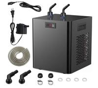 Aquarium Chiller Water Cooler with Pump and Pipe, Quiet Refrigeration System for Hydroponics and Ice Bath Applications, Suitable for 160L to 500L Fish Tanks
