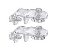 Aquarium Clamp - 2 Pack Acrylic Cover Clip, Durable Clear Holder, Anti-Bounce Support Bracket | Convenient Aquarium Lid Handle for Glass Plate, Secure Fit, Replacement for Aqua