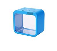 Aquarium，Classic Aquarium Fish Tank， Fish Box With Light Creative Detachable Mini Case Fish Tank Aquarium Accessories(Blu)