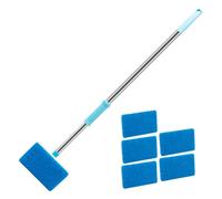 Aquarium Cleaner Brush - Telescopic Aquarium Scrubber | Sponge Scraper with Replacement Heads for Aquarium Glass Cleaning Home Tank Maintenance Gift for Family Friends