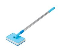 Aquarium Cleaning Tools | Long Handle Adjustable Anti-Rust Algae Scraper | Brush Cleaner - For Domestic Tanks, Turtles, Reptiles, Terrariums, Betta, Water Walls, Algae