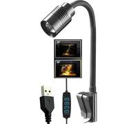 Aquarium Clip Lamp 3W (8mm Clip Glass) Adjustable Focus Tricolor Variable Light 360° Flexible Lighting Angle 3 Lighting Modes for Living Room, Hotel (1)