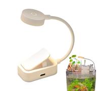 Aquarium Clip Light - Small Fish Tank Light for Plants,Rechargeable Fish Tank Clamp Lamp with 3 Color Temperature for Plant Growing Reef Coral Marine Refugium Algae