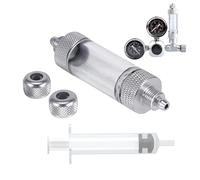 Aquarium CO2 Bubble Counter, Single Head Aquarium CO2 Bubble Regulator, Easy Water Refill Aquarium CO2 Addition System with Non-Return Function for Fish Tank, Perfect for Healthy Plant Growth