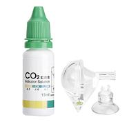Aquarium CO2 Monitor Glass Drop Checker Acrylic CO2 Detector Tester for Fish Tank with Color Changing Liquid 3.5x3.7cm Includes Suction Cup and Fluid