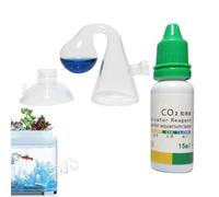 Aquarium CO2Checkerkit - Cm Drop Indicator Monitor Set, 15ml Solution CO2Test Tool, Accurate Diffuser Gauge | Fish Tank Plant CO2Monitoring System for Aquatic Setup