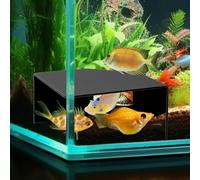Aquarium Corner Cave Hideout for Fish, Shrimp, Axolotl & Reptiles - Natural Fish Tank Decor with Viewing Window, Terrarium Cave Hide for Betta, Plecos, Cichlids, Snakes - Safe Durable Accessories