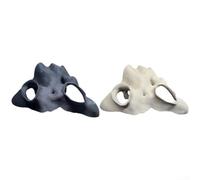 Aquarium Corner Hideout Designed to Mimic Mangrove Roots for Terrariums Reptile Enclosures Aquatic Tanks (White-S)