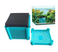 Aquarium Cube Filter - Premium Charcoal Absorption Media, Compact Shape Design, Long Lasting Water Clarity Enhancement | Supplies, Waste Removal, Smell Reduction, Fish Tank Health Improvement System