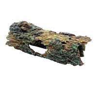 Aquarium Decor Cave, Realistic Hollow Tree Trunk Log Ornament for Fish Tank, Reptile Hideout for Terrarium, Gecko, Lizard, Hiding, Climbing, Breeding, 7.5 x 2.8 x 2.8 in