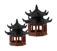Aquarium Décor Mini Pavilion Statue Fish Tank Landscape Adornment Unique Pavilion Ornament for Yard