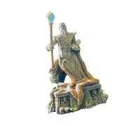 Aquarium Decor Wizard Resin Statue Hideaway Cave Shelter Fish House Small Fish Habitat Decor Fish Cave Decor