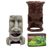 Aquarium Decoration - 4.96 Inch High-Quality Resin Hiding for Fish & Aquarium Ornament with Ventilation & Cave Structure | Safe, Durable & Perfect for Aquarium Beautification