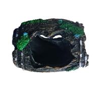 Aquarium Decoration - Broken Barrel Design Resin Decorative Ornament, Artificial Aquarium Decoration for Small Animals such as Betta Fish Turtle Jellyfish Reptiles Freshwater and Suitable for Small