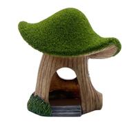 Aquarium Decoration House - Resin Mushroom Cave Decor, Fish Tank Hideaway Ornament, Handcrafted Detail Design, Natural Look Texture Finish, Reptile Shelter for Turtles Shrimp Catfish, Home Aquarium