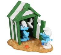 Aquarium decoration smurfs beach smurfette and strong Aqua Della