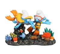 Aquarium decoration smurfs underwater seahorse Aqua Della