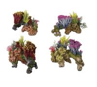 Aquarium decoration with tree house and plant Aqua Della 1