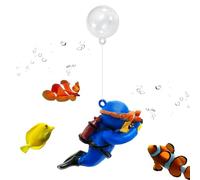 Aquarium Decorations - Fish Tank Decoration Cartoon Fish | Cartoon Fish Aquarium Accessories, Big Diver Watching Floating Betta Fish Toys