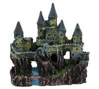 Aquarium Decorations Simulation Castle Rockery Aquarium Decor Ornaments Anti-Fading Mini Resin Fish Tank Decor for Fresh Water Seawater Aquarium Decoration Aquarium Decor Ornaments Fish Tank Decoratio