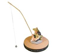 Aquarium Decorations, Small Fish Tank Decor Floating Fisherman Figurines, Feeder Figurines for Landscaping Home Paludarium Terrarium Studio Betta Shrimp Bearded Dragon