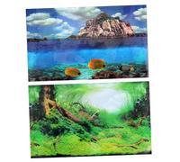Aquarium Decorative Backdrop Poster Fish Tank Wallpaper Self Adhesive Water Grass Design for Beautiful Aquarium Decorations Safe Easy to Apply No Residue